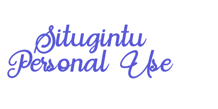 Situgintu Personal Use Font Download