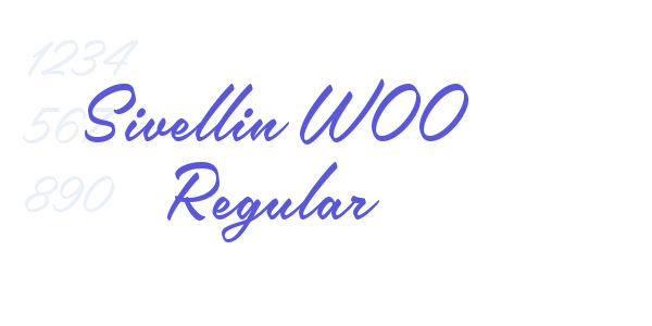 Sivellin W00 Regular font free