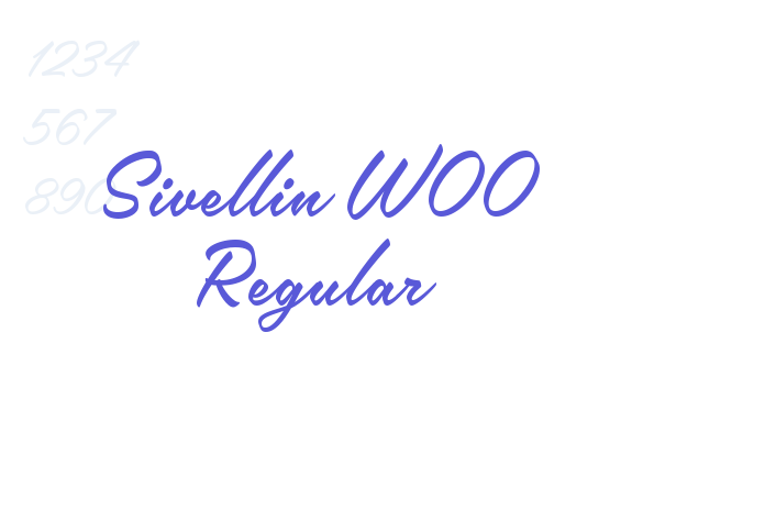 Sivellin W00 Regular font free