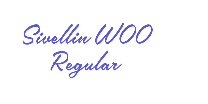 Sivellin W00 Regular Font