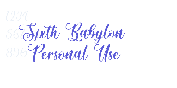 Sixth Babylon – Personal Use font free