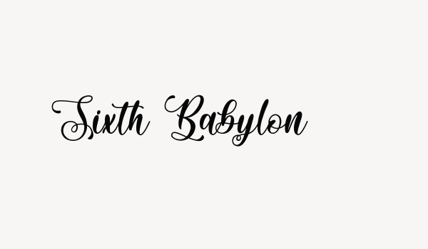 Sixth Babylon Font