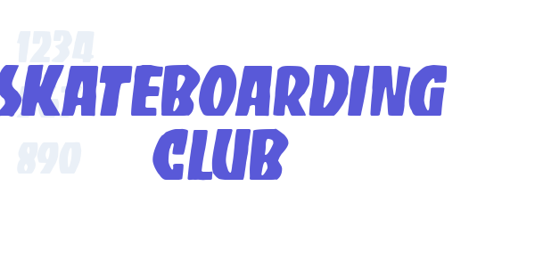 Skateboarding Club font free