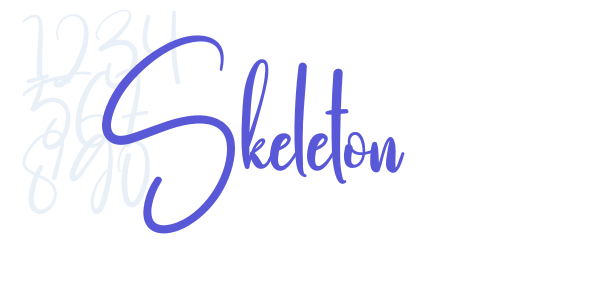 Skeleton font