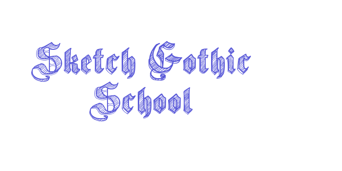 Sketch Gothic School Font Download