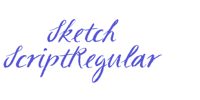 Sketch ScriptRegular Font