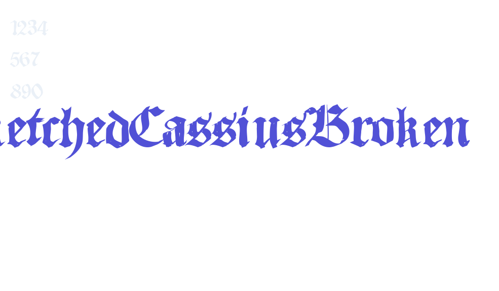 SketchedCassiusBroken-font-download