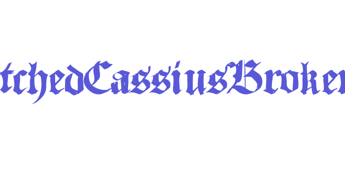 SketchedCassiusBroken Font