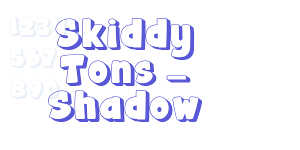 Skiddy Tons – Shadow font free