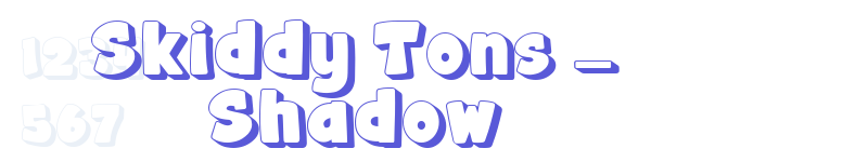 Skiddy Tons – Shadow-related font