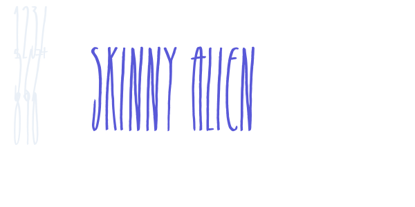 Skinny Alien font free