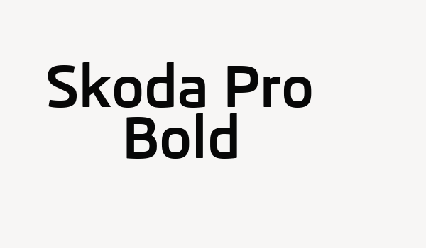 Skoda Pro Bold Font