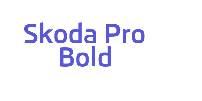 Skoda Pro Bold Font Download