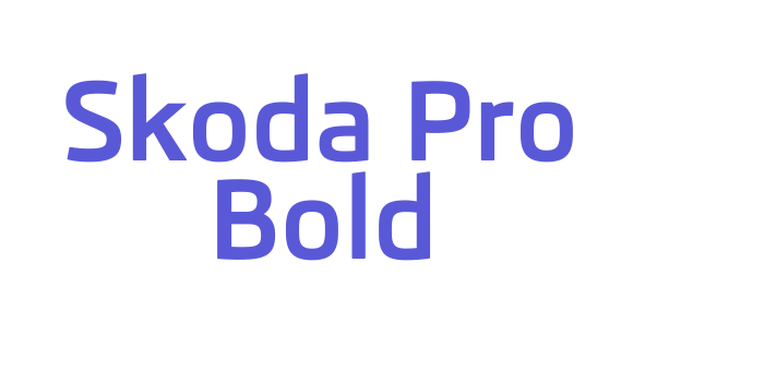 Skoda Pro Bold Font