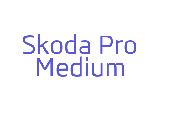 Skoda Pro Medium Font