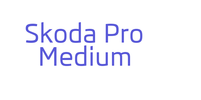 Skoda Pro Medium Font Download