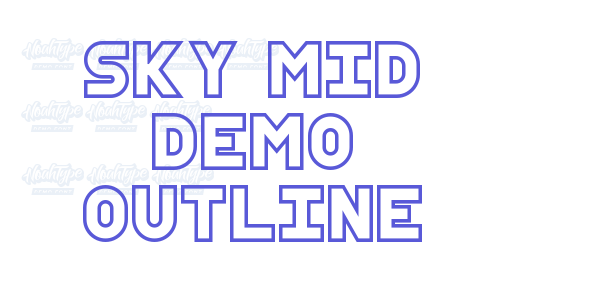 Sky Mid Demo Outline font free