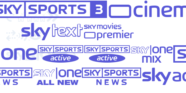 Sky TV Channel Logos font