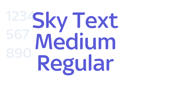 Sky Text Medium Regular font free