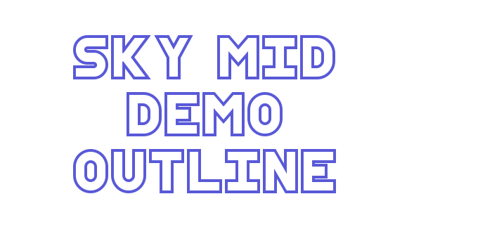 Sky Mid Demo Outline Font Download