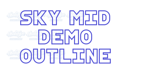 Sky Mid Demo Outline-font-download