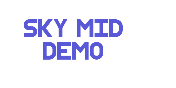 Sky Mid Demo Font