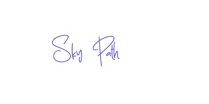 Sky Path Font