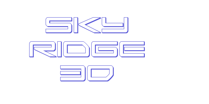 Sky Ridge 3D Font Download