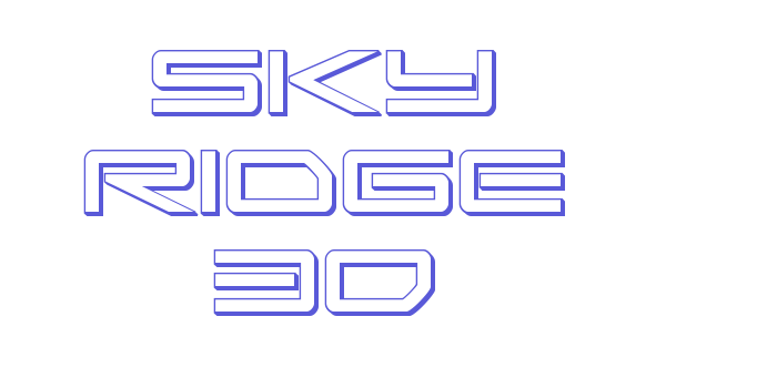 Sky Ridge 3D Font