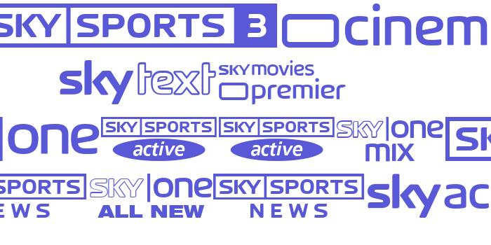 Sky TV Channel Logos Font Download