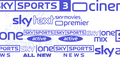 Sky TV Channel Logos-font-download