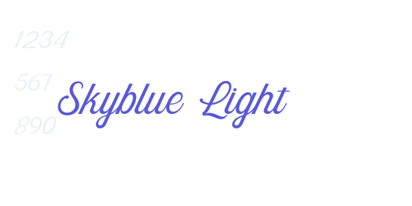 Skyblue Light font free