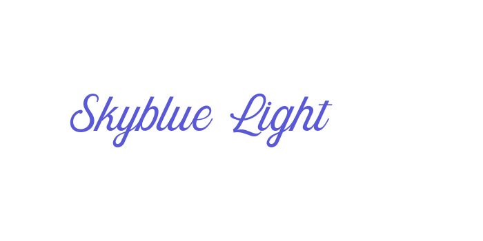 Skyblue Light Font Download