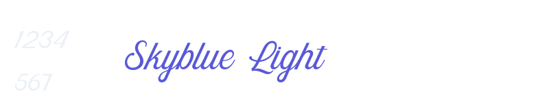 Skyblue Light-related font