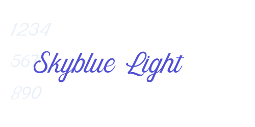 Skyblue Light-font-download