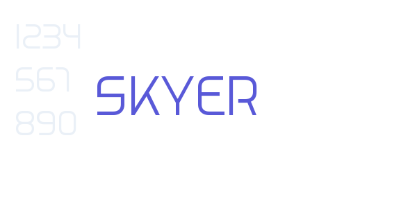 Skyer font