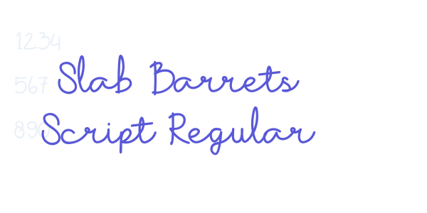 Slab Barrets Script Regular font