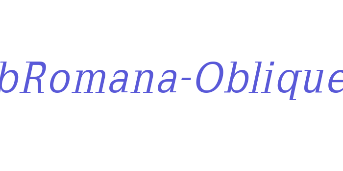 SlabRomana-Oblique Font Download