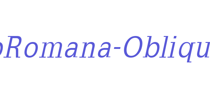 SlabRomana-Oblique Font