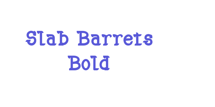 Slab Barrets Bold Font Download