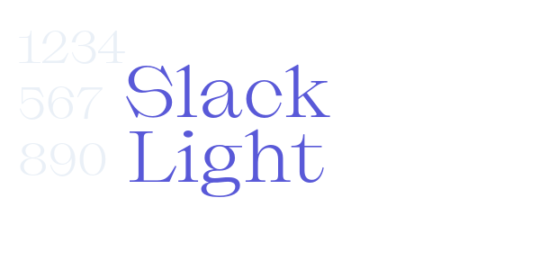 Slack Light font free