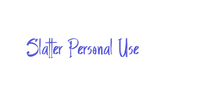 Slatter Personal Use Font Download