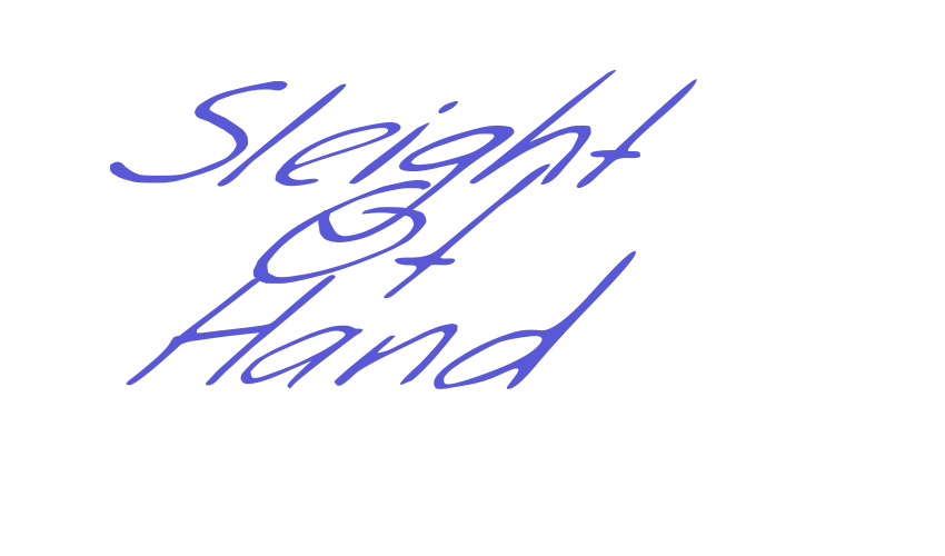 Sleight Of Hand Font Download