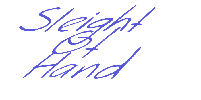 Sleight Of Hand Font Download