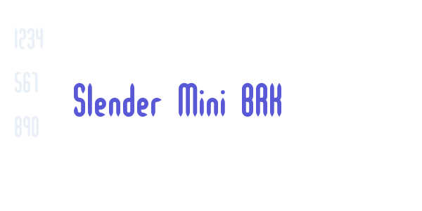 Slender Mini BRK font free