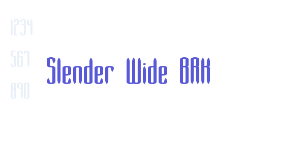 Slender Wide BRK font free