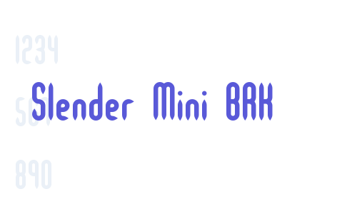 Slender Mini BRK Font Download