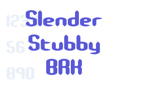 Slender Stubby BRK Font Download