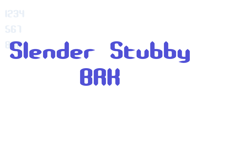 Slender Stubby BRK-font-download