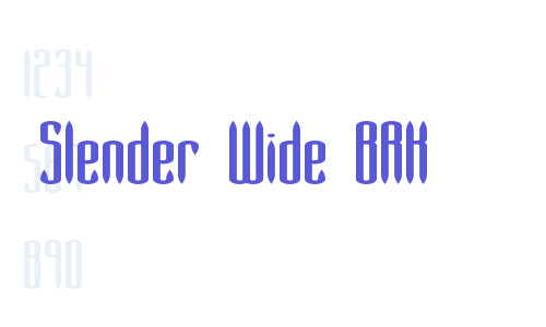 Slender Wide BRK Font Download